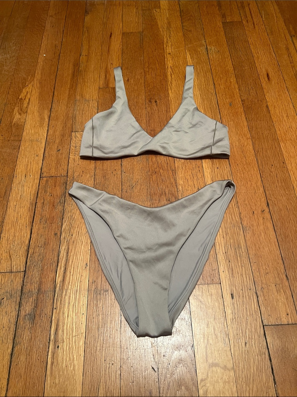 Left On Friday Beige Ribbed Bikini Set - Picture 3 of 16